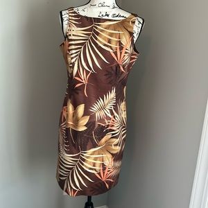 Beautiful Jones New York Leaf Print Dress